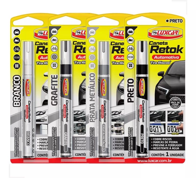 Caneta Tira Riscos Pintura Automotiva Carro Moto Reparadora