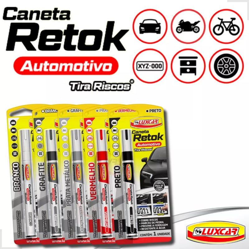 Caneta Tira Riscos Pintura Automotiva Carro Moto Reparadora