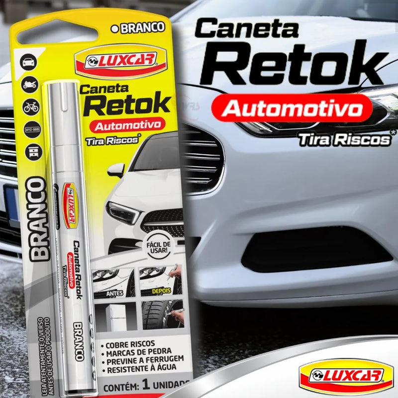 Caneta Tira Riscos Pintura Automotiva Carro Moto Reparadora